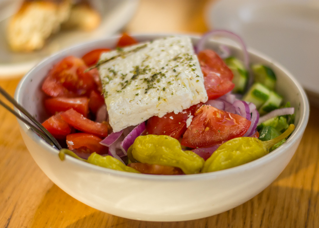 Taverna Kyclades signature dishes Greek Salad
Branzino
Bifteki Dinner